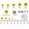 MEIBITE 6796PCS Yellow Hotfix Rhinestones Crystal Stones Glass for Fabric Clothes Shirts Sparkly Flat Back Round with Tweezers and Picking Pen (SS6~SS30 Set)